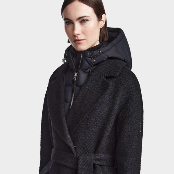 BRAND NEW LILA WOMENS WOOL BLEND JACKET WITH REMOVABLE HOODED DICKIE RUDSAK - Picture 3 of 10